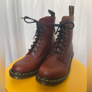 Dr. Martens Clemency Boots, Brown, Size 6